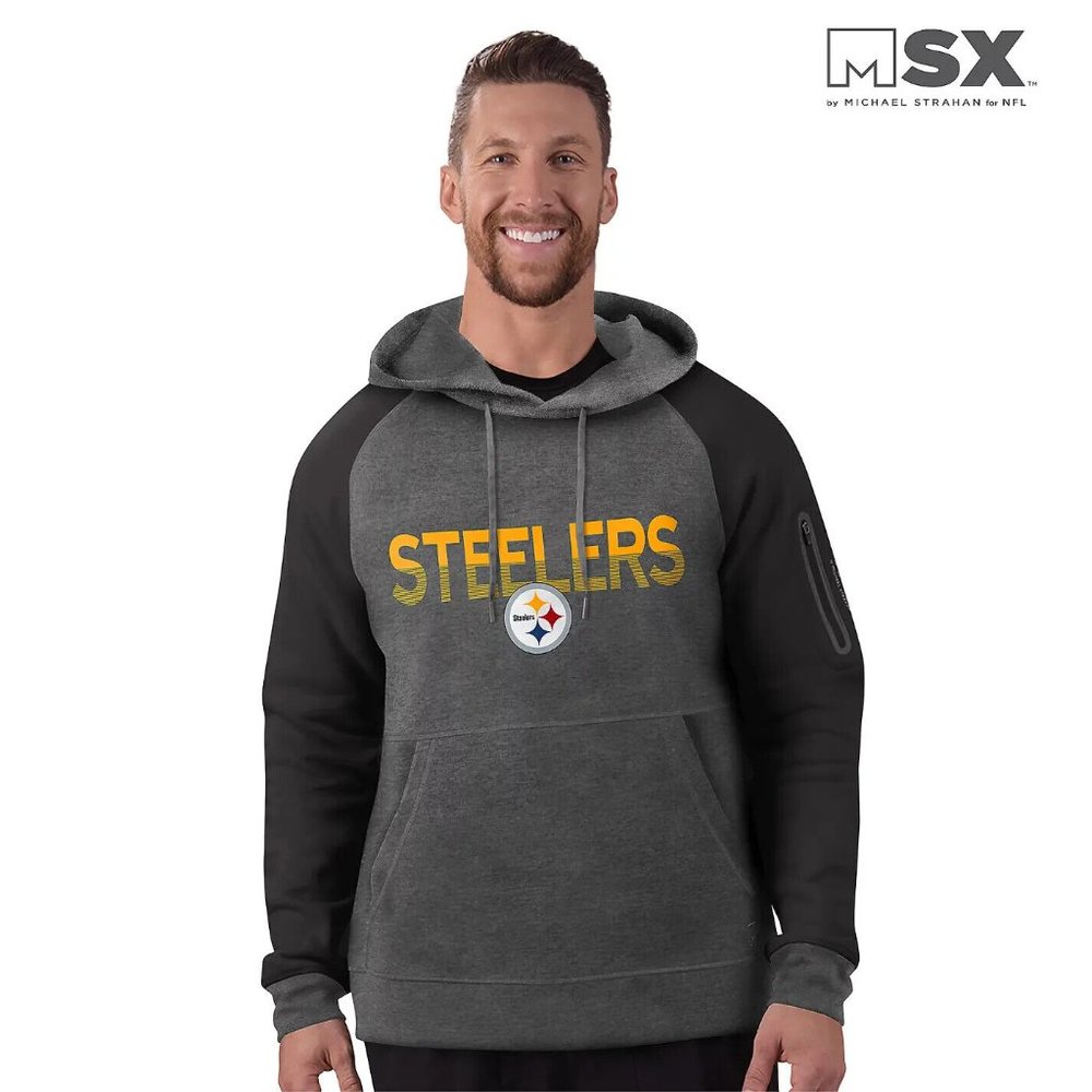 MSX by Michael Strahan for NFL Men's Long Sleeve Cotton - Steelers a458413